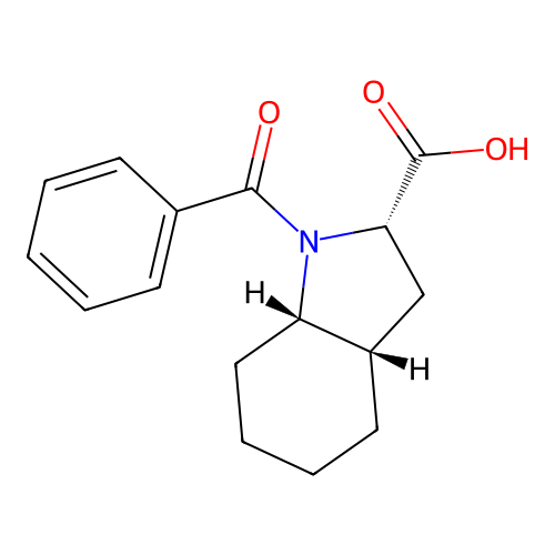 (2S,3aS,7aS)-1-benzoyl-octahydro-1H-indole-2-carboxylic acid structure