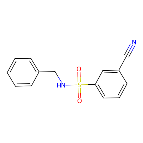 N-benzyl-3-cyanobenzenesulfonamide structure