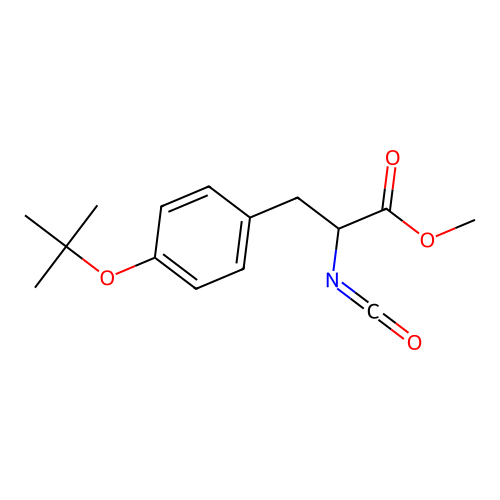 Methyl 2-isocyanato-3-[4-[(2-methylpropan-2-yl)oxy]phenyl]propanoate structure