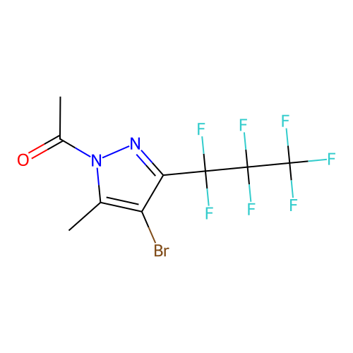 1-[4-Bromo-3-(1,1,2,2,3,3,3-heptafluoropropyl)-5-methylpyrazol-1-yl]ethanone structure