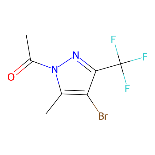 1-[4-Bromo-5-methyl-3-(trifluoromethyl)pyrazol-1-yl]ethanone structure