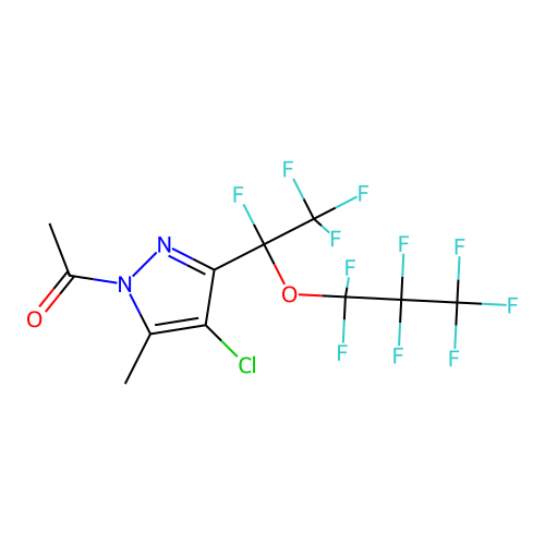1-Acetyl-4-chloro-5-methyl-3-[perfluoro(1-propoxyethyl)]pyrazole structure