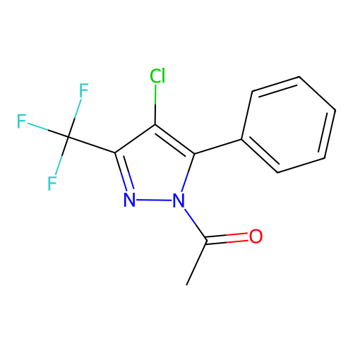 1-Acetyl-4-chloro-5-phenyl-3-(trifluoromethyl)-1H-pyrazole structure