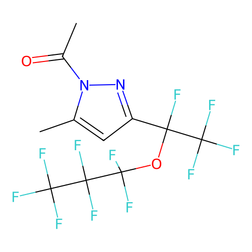 1-Acetyl-3-[1-(heptafluoropropoxy)-1,2,2,2-tetrafluoroethyl]-5-methyl-1H-pyrazole structure