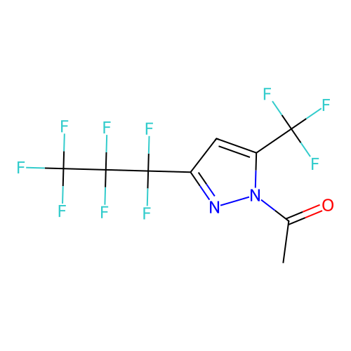 1-[3-(1,1,2,2,3,3,3-Heptafluoropropyl)-5-(trifluoromethyl)pyrazol-1-yl]ethanone structure