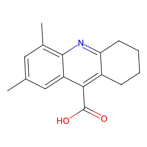 5,7-Dimethyl-1,2,3,4-tetrahydro-acridine-9-carboxylic acid structure