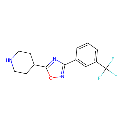 4-{3-[3-(Trifluoromethyl)phenyl]-1,2,4-oxadiazol-5-yl}piperidine structure