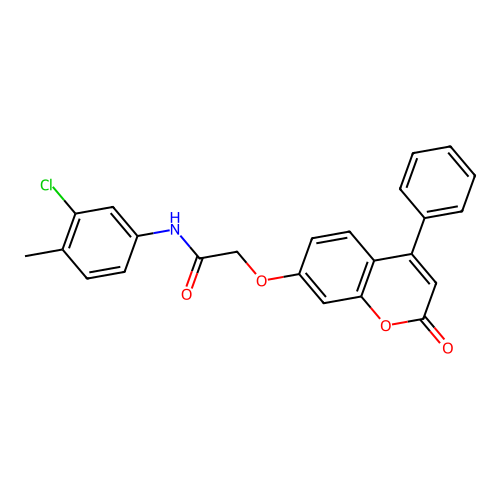 N-(3-chloro-4-methylphenyl)-2-((2-oxo-4-phenyl-2H-chromen-7-yl)oxy)acetamide structure