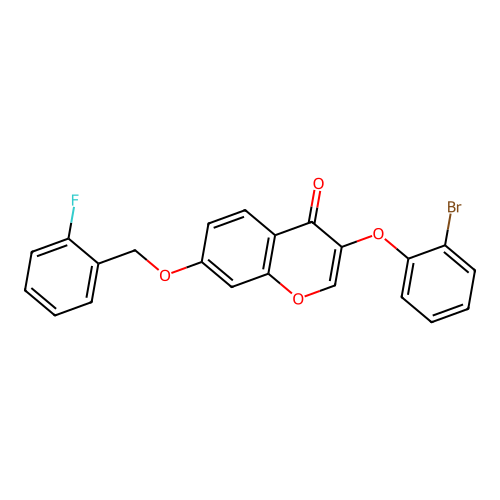 3-(2-Bromophenoxy)-7-[(2-fluorophenyl)methoxy]chromen-4-one structure