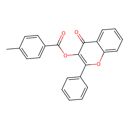 (4-Oxo-2-phenylchromen-3-yl) 4-methylbenzoate structure