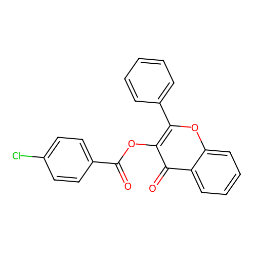 3-(4-Chloro benzoyloxy) flavone structure