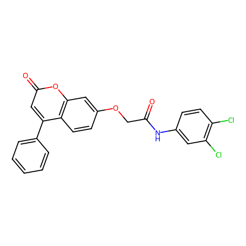 N-(3,4-dichlorophenyl)-2-((2-oxo-4-phenyl-2H-chromen-7-yl)oxy)acetamide structure