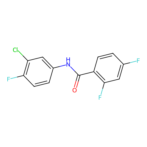 N-(3-chloro-4-fluorophenyl)-2,4-difluorobenzamide structure
