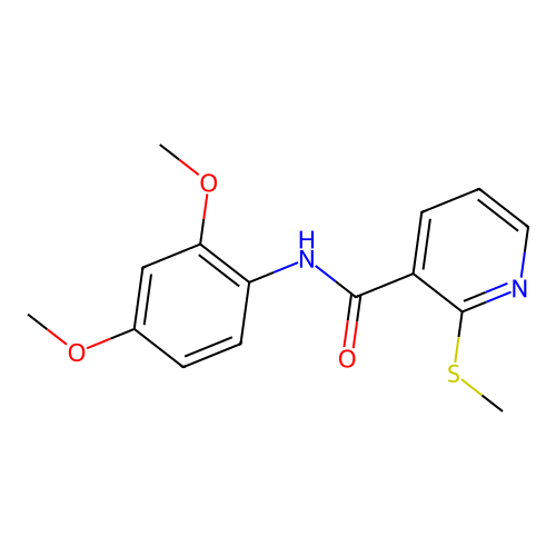 N-(2,4-dimethoxyphenyl)-2-(methylthio)nicotinamide structure