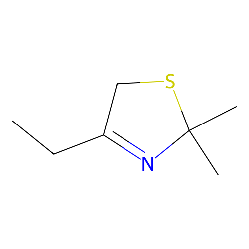3-Thiazoline, 2,2-dimethyl-4-ethyl- structure