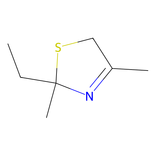 3-Thiazoline, 2,4-dimethyl-2-ethyl- structure