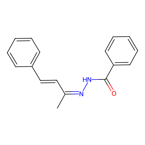 N-(4-phenylbut-3-en-2-ylideneamino)benzamide structure