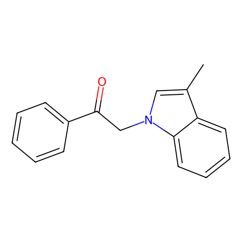 2-(3-methyl-1H-indol-1-yl)-1-phenylethanone structure
