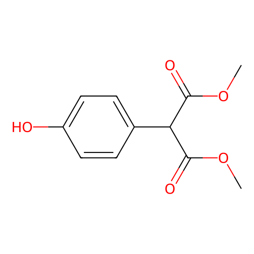 Dimethyl (4-hydroxyphenyl)malonate structure