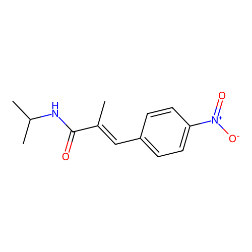 2-Propenamide, 2-methyl-N-(1-methylethyl)-3-(4-nitrophenyl)- structure
