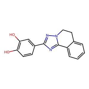 4-(5,6-Dihydro(1,2,4)triazolo(5,1-a)isoquinolin-2-yl)-1,2-benzenediol structure