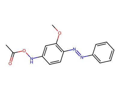 N-(Acetyloxy)-3-methoxy-4-(phenylazo)benzenamine structure