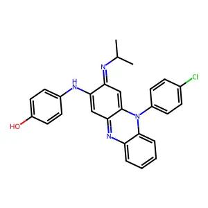3-(4-Hydroxyanilino)-10-(4-chlorophenyl)-2,10-dihydro-2-isopropyliminophenazine structure