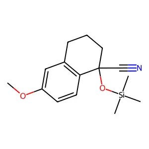 6-Methoxy-1-trimethylsilyloxy-tetralin-1-carbonitrile structure