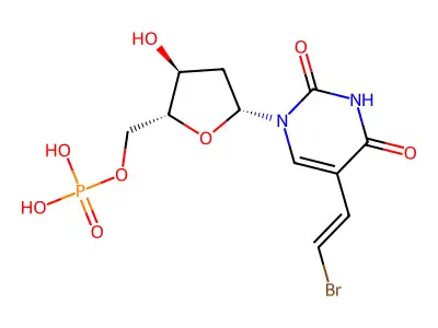 溴夫定一磷酸酯 structure