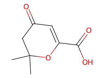 3,4-Dihydro-2,2-dimethyl-4-oxo-2H-pyran-6-carboxylic acid structure
