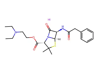 Penethamate hydriodide structure