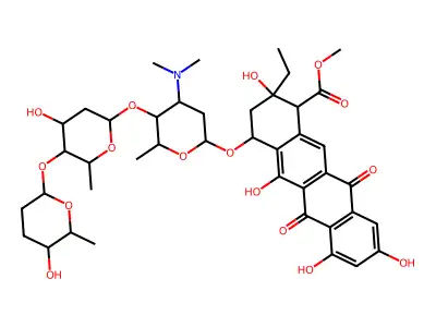 2-Hydroxyaclacinomycin M structure