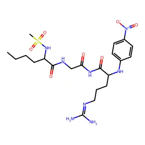 Methylsulfonylnorleucyl-glycyl-arginine-4-nitroanilide structure