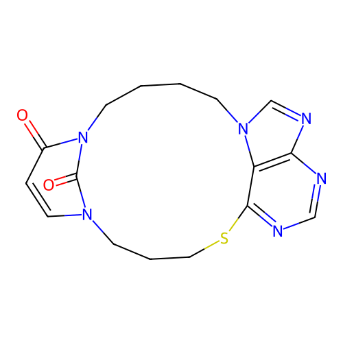 6~2~H,6~4~H-2-Thia-1(6,7)-purina-6(1,3)-pyrimidinacyclodecaphane-6~2~,6~4~-dione structure