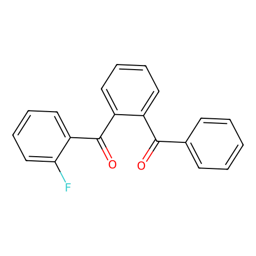(2-Benzoylphenyl)(2-fluorophenyl)methanone structure