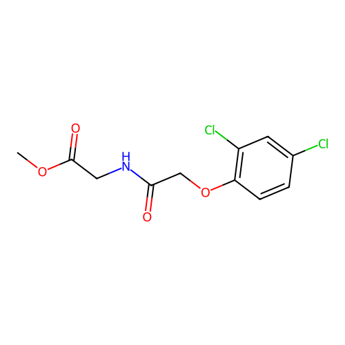 methyl N-[(2,4-dichlorophenoxy)acetyl]glycinate structure