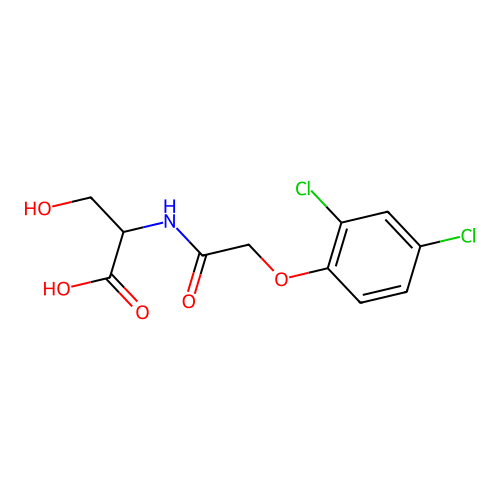 L-Serine, N-[(2,4-dichlorophenoxy)acetyl]- structure