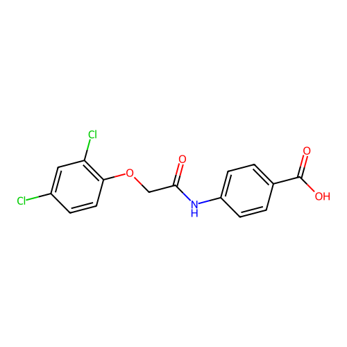 4-{[(2,4-Dichlorophenoxy)acetyl]amino}benzoic acid structure