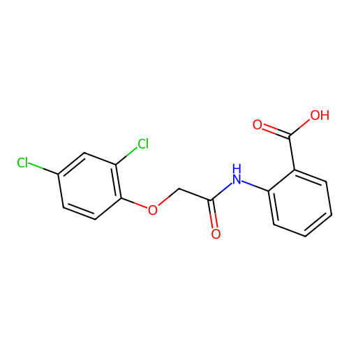 2-[2-(2,4-Dichlorophenoxy)acetamido]benzoic acid structure
