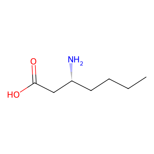 (3R)-3-aminoheptanoic acid structure