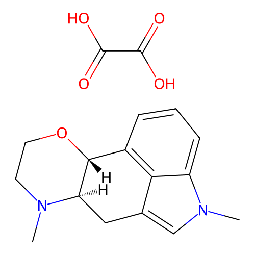 9-Oxaergoline, 1,6-dimethyl-, (+-), ethanedioate (1:1) structure