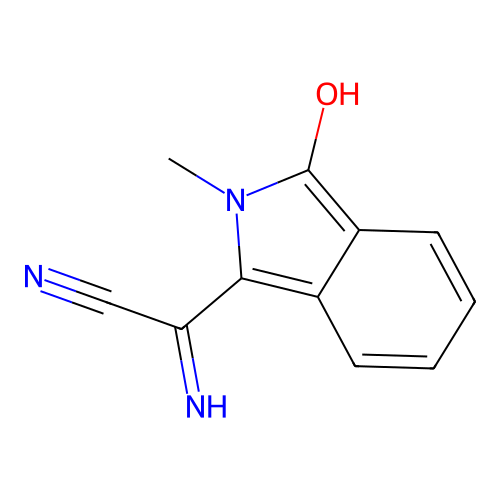 (2Z)-amino(2-methyl-3-oxo-2,3-dihydro-1H-isoindol-1-ylidene)acetonitrile structure