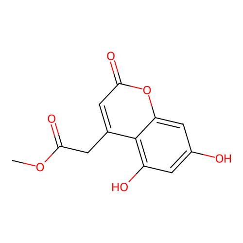 methyl (5,7-dihydroxy-2-oxo-2H-chromen-4-yl)acetate structure