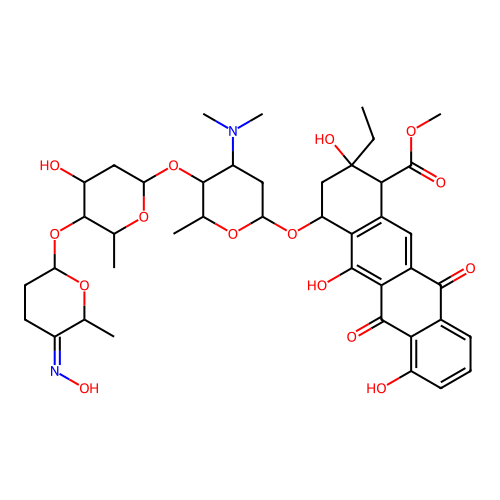 Aclacinomycin A-oxime structure