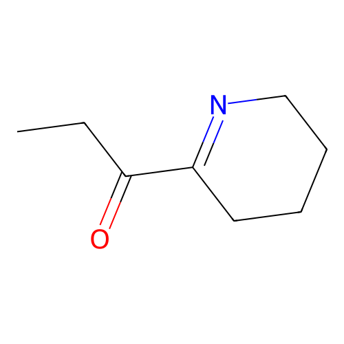 2-Propionyl-3,4,5,6-tetrahydropyridine structure