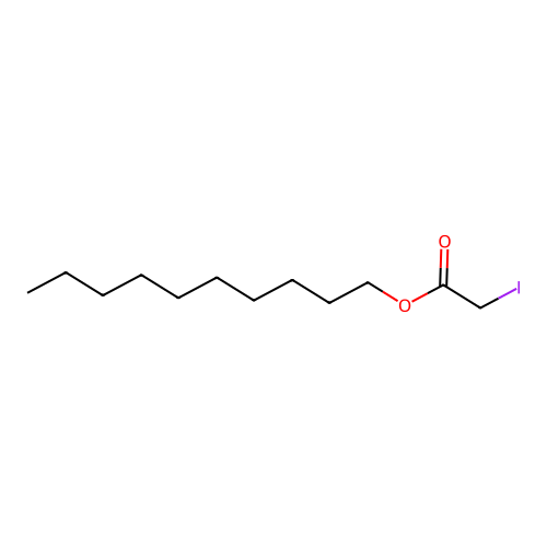 Decyl iodoacetate structure