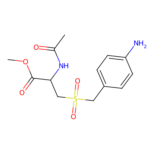 Methyl 2-acetamido-3-[(4-aminophenyl)methylsulfonyl]propanoate structure
