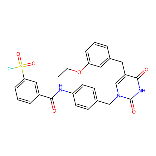 3-[[4-[[5-[(3-ethoxyphenyl)methyl]-2,4-dioxopyrimidin-1-yl]m structure