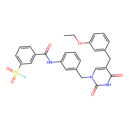 3-[[3-[[5-[(3-ethoxyphenyl)methyl]-2,4-dioxopyrimidin-1-yl]m structure