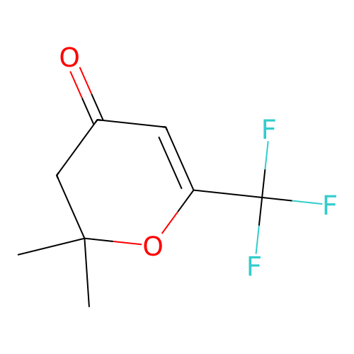 2,2-Dimethyl-6-trifluoromethyl-2,3-dihydro-4-pyrone structure